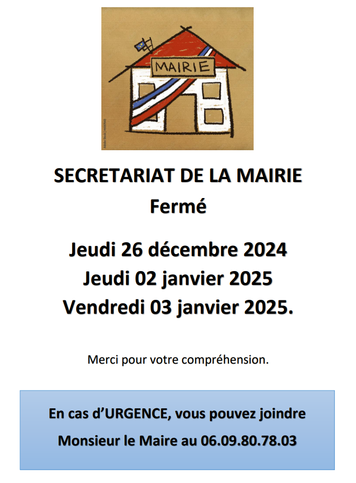 FERMETURE MAIRIE